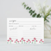 Karte mit Blumenrezepten (Stehend Vorderseite)