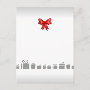 Karte mit Bogen und Geschenken
