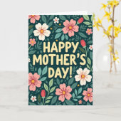 Karte mit botanischem Muster (Gelbe Blume)