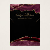 Karte mit Burgunder und goldfarbener Halskette (Vorderseite)