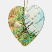 Karte mit Button mit Hinweis auf die Stadt Valenci Keramikornament (Links)