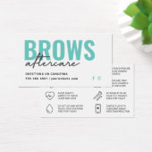 Karte mit den aquamarinen Brows Aftercare PMU-Knoc (Schreibtisch)