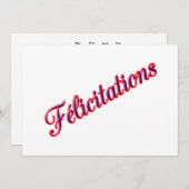 Karte mit den besten Wünschen (Vorne/Hinten)