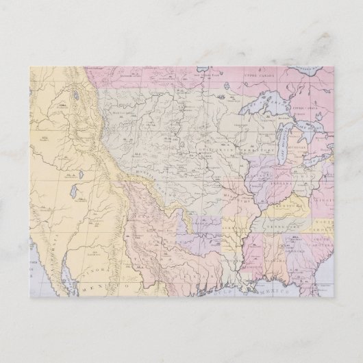 Karte mit den Orten der indischen Stämme (Vorderseite)