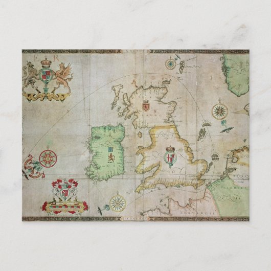 Karte mit den Routen der Armada-Flotte (Vorderseite)