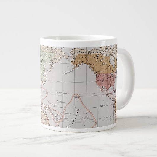 Karte mit den Sprachen der Welt Jumbo-Tasse (Vorderseite Rechts)