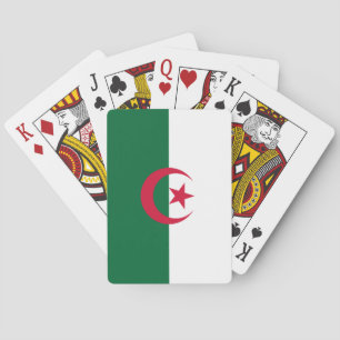 Karte mit der Flagge Algeriens Spielkarten