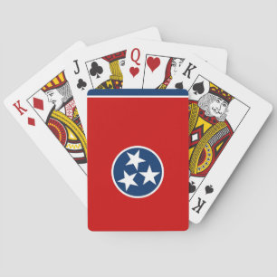 Karte mit der Flagge von Tennessee, USA Spielkarten