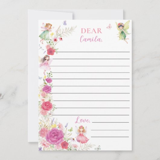 Karte mit der Meldung "Fairy Floral Time Capsule N (Vorderseite)