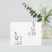 Karte, mit der Sie als besonderes Postkarte (Stehend Vorderseite)