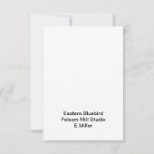 Karte mit Eastern Bluebird (Rückseite)