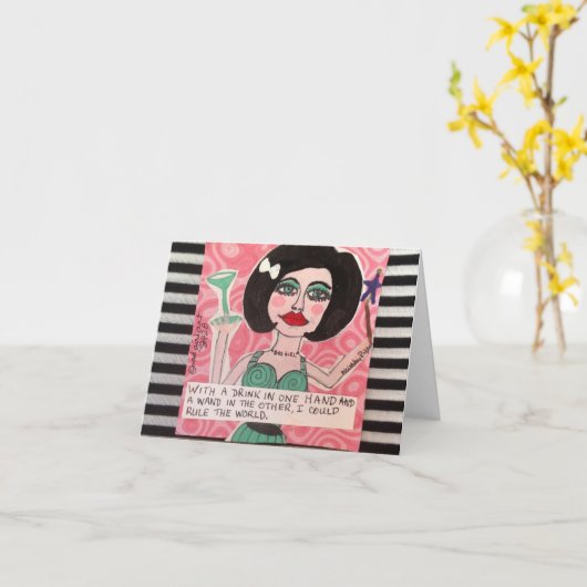 KARTE MIT EINMALIGER GETRÄNKE (Gelbe Blume)