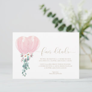 Karte mit feineren Details für Baby Shower mit ros
