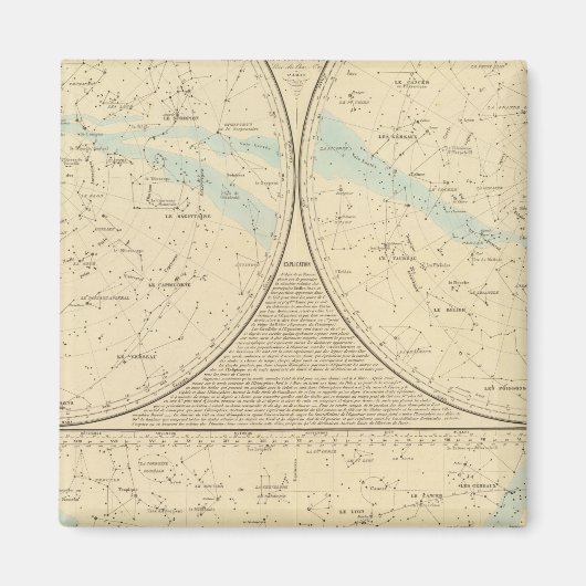 Karte mit festen Sternen Magnet (Vorne)