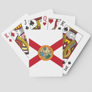 Karte mit Flagge von Florida Spielkarten