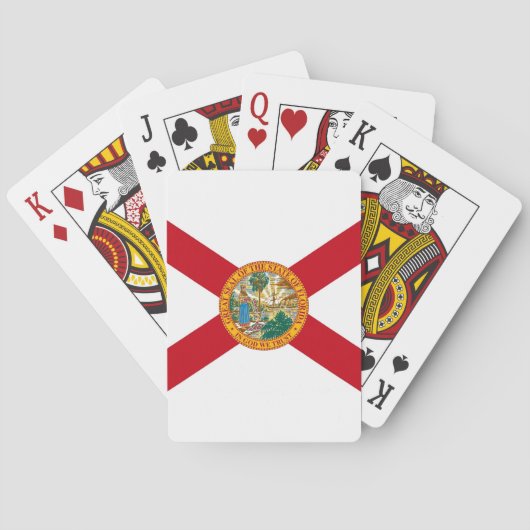 Karte mit Flagge von Florida Spielkarten (Rückseite)