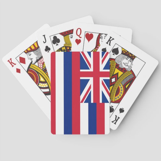 Karte mit Flagge von Hawaii Spielkarten (Rückseite)