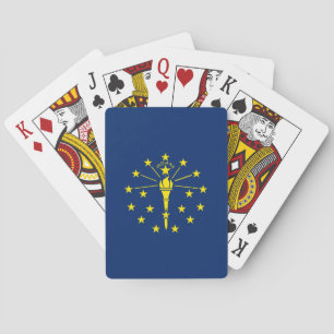 Karte mit Flagge von Indiana, USA Spielkarten