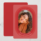 Karte mit Foto zur Abschlussfeier im Bogenformat (Vorne/Hinten)