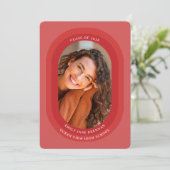 Karte mit Foto zur Abschlussfeier im Bogenformat (Stehend Vorderseite)