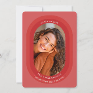 Karte mit Foto zur Abschlussfeier im Bogenformat