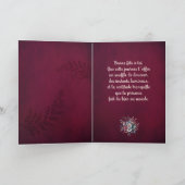 Karte mit gefaltetem Gruß,  Himbeer-Magnolie (Innenseite)