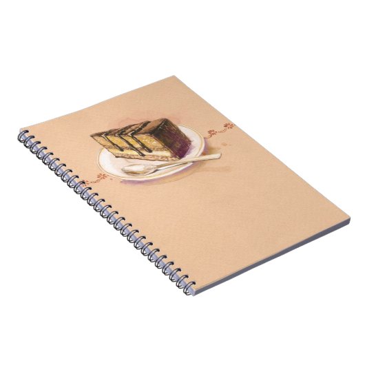 Karte mit gemaltem Aquarellkuchen Notizblock (Rechte Seite)