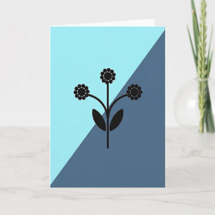 Karte mit geometrischem Blumenmuster
