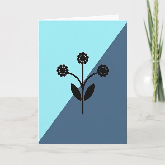 Karte mit geometrischem Blumenmuster (Vorderseite)