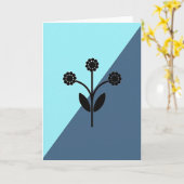 Karte mit geometrischem Blumenmuster (Gelbe Blume)