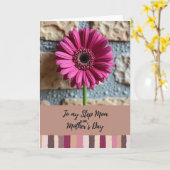 Karte mit gestreiftem strahlenden Blumendesign (Gelbe Blume)