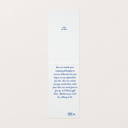 Karte mit geteerter Navy- und Grau-Dangle-Earring (Innenseite Aufgefaltet)