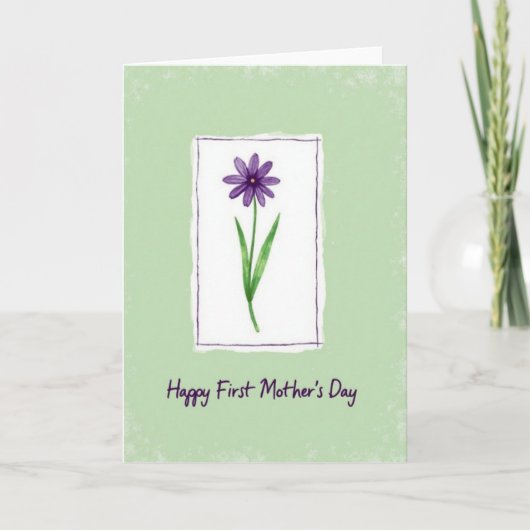 Karte mit getüpfeltem Blumenmuster (Vorderseite)