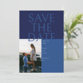 Karte mit großem Text für Save-the-Date (Stehend Vorderseite)