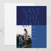 Karte mit großem Text für Save-the-Date (Vorne/Hinten)