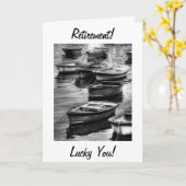 KARTE MIT GUTEN WEISSEN/ROW-BOOTEN (Gelbe Blume)