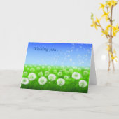 Karte mit guten Wünschen (Gelbe Blume)
