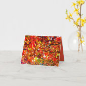 Karte mit Herbstlaub (Gelbe Blume)