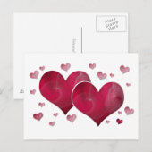 Karte mit Herzen (Vorne/Hinten)