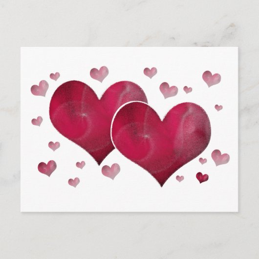 Karte mit Herzen (Vorderseite)