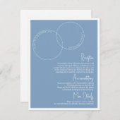 Karte mit Hochzeitsdetails für zwei Ringe (Vorne/Hinten)