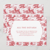 Karte mit Hochzeitsdetails im Vintage-Stil (Vorne/Hinten)