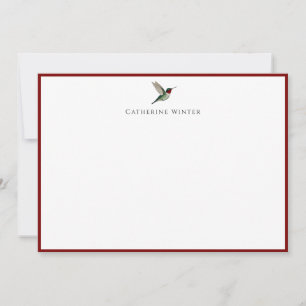 Karte mit individuellem Kolibri-Motiv