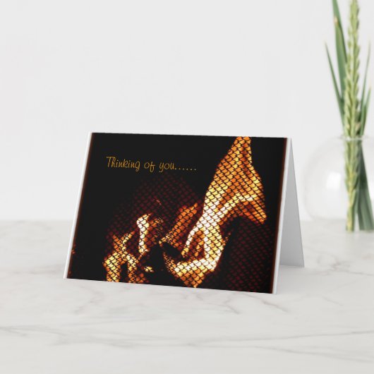 Karte mit interessanten Flammen (Vorderseite)