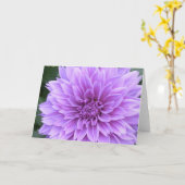 Karte mit Lavendel Dahlia (Gelbe Blume)