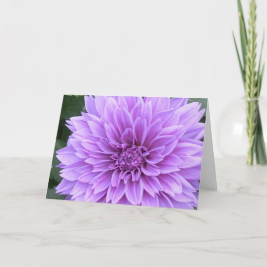 Karte mit Lavendel Dahlia (Vorderseite)