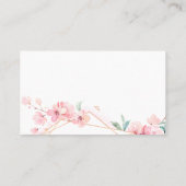 Karte mit Name und Nummer der Tabelle. (Rückseite)