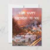 Karte mit Nissan GTR-Flachkarte (Vorderseite)