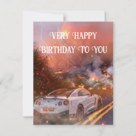 Karte mit Nissan GTR-Flachkarte