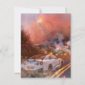 Karte mit Nissan GTR-Flachkarte (Rückseite)